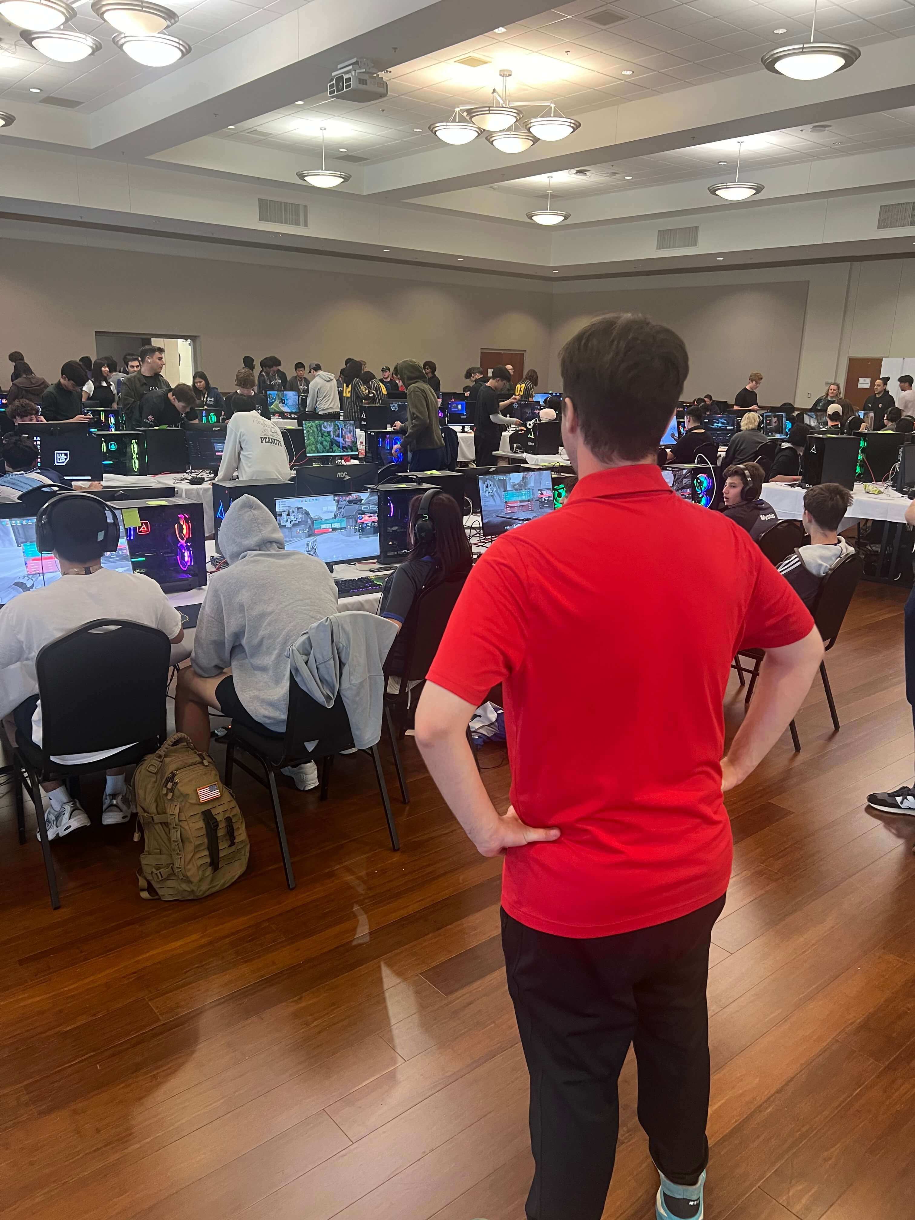 Collegiate Valorant LAN event with students competing